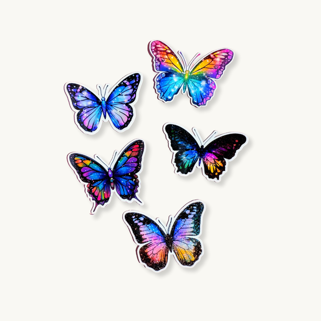Butterfly Sticker Pack | 18-Piece Aesthetic Vinyl Butterfly Decal Collection