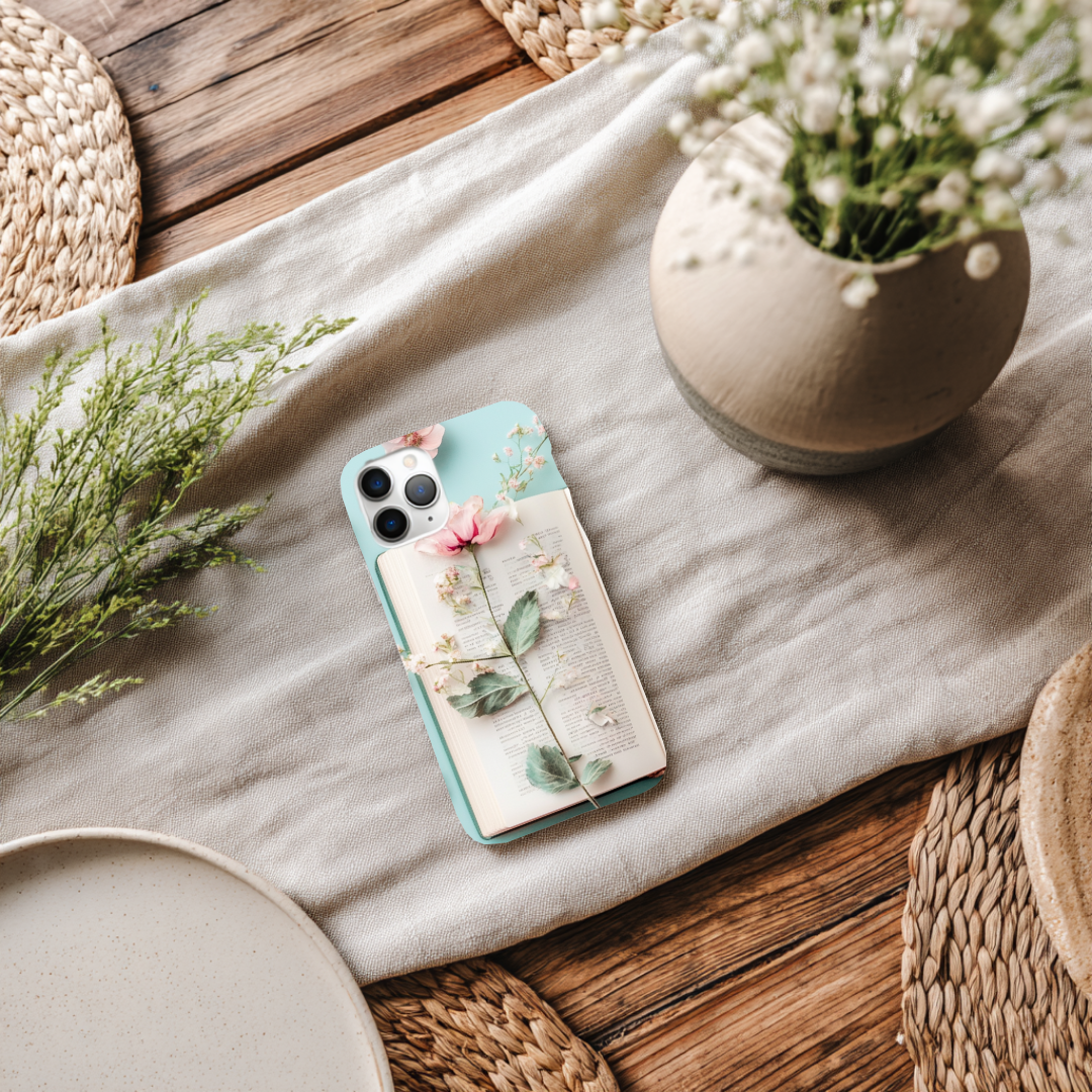 Floral Book Bundle | Matching iPhone & iPad Insert Set for Clear Cases