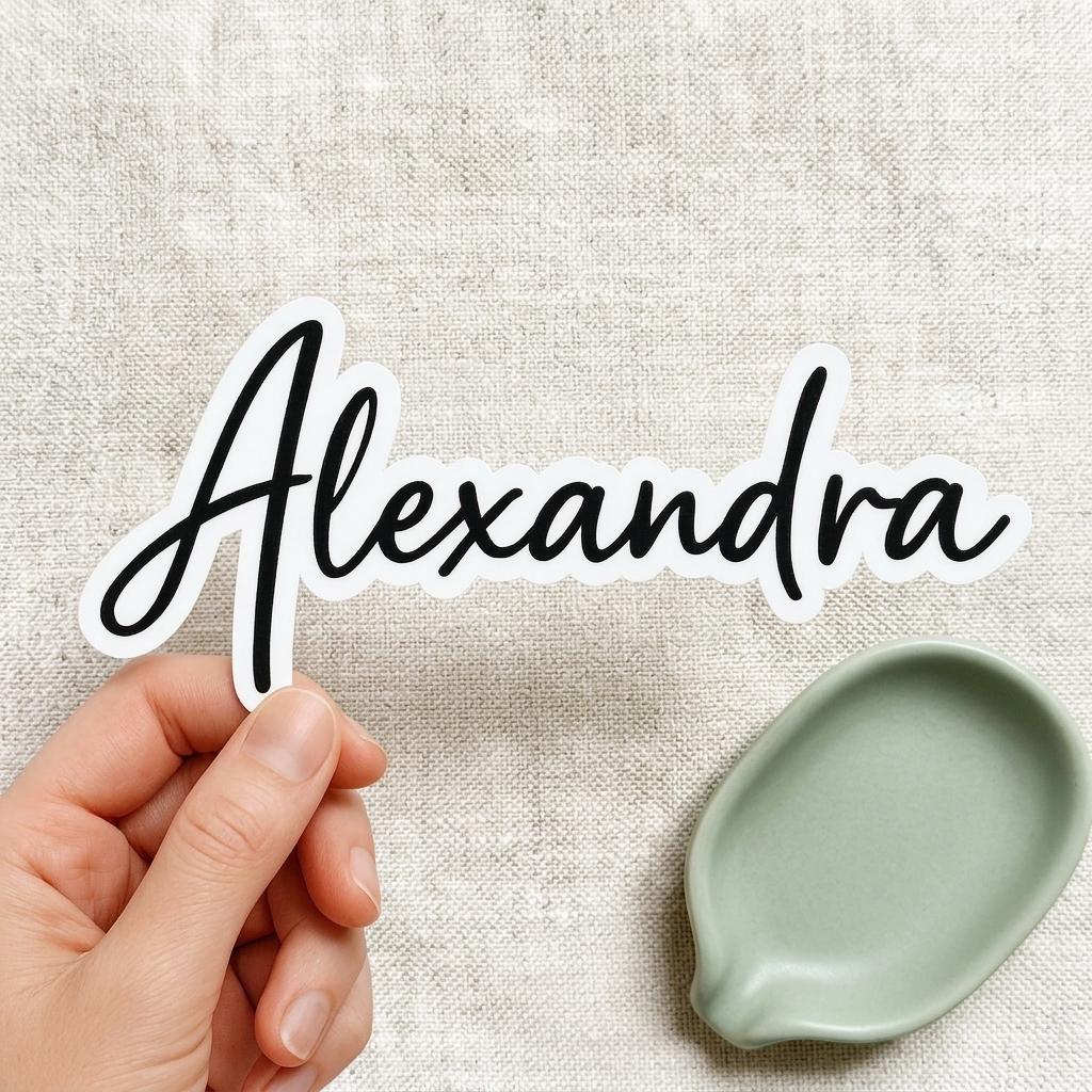 Custom Name Sticker – Personalized Vinyl Decal for Laptop, Water Bottle, or Gift __etsy:8164461841