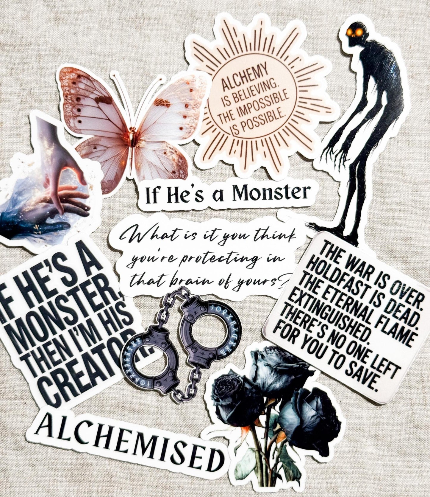 Dark Romance Sticker Pack, 10 Bookish Vinyl Decals for Kindle __etsy:8108725222