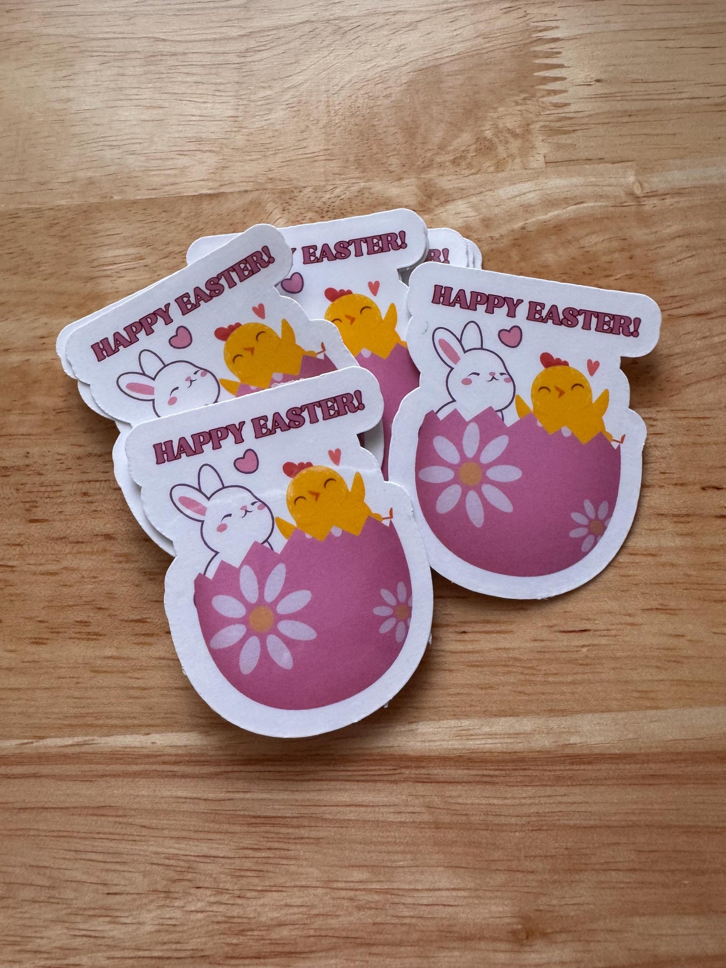 Easter Bunny & Chick Sticker: Book Lover Gift __etsy:6706961497