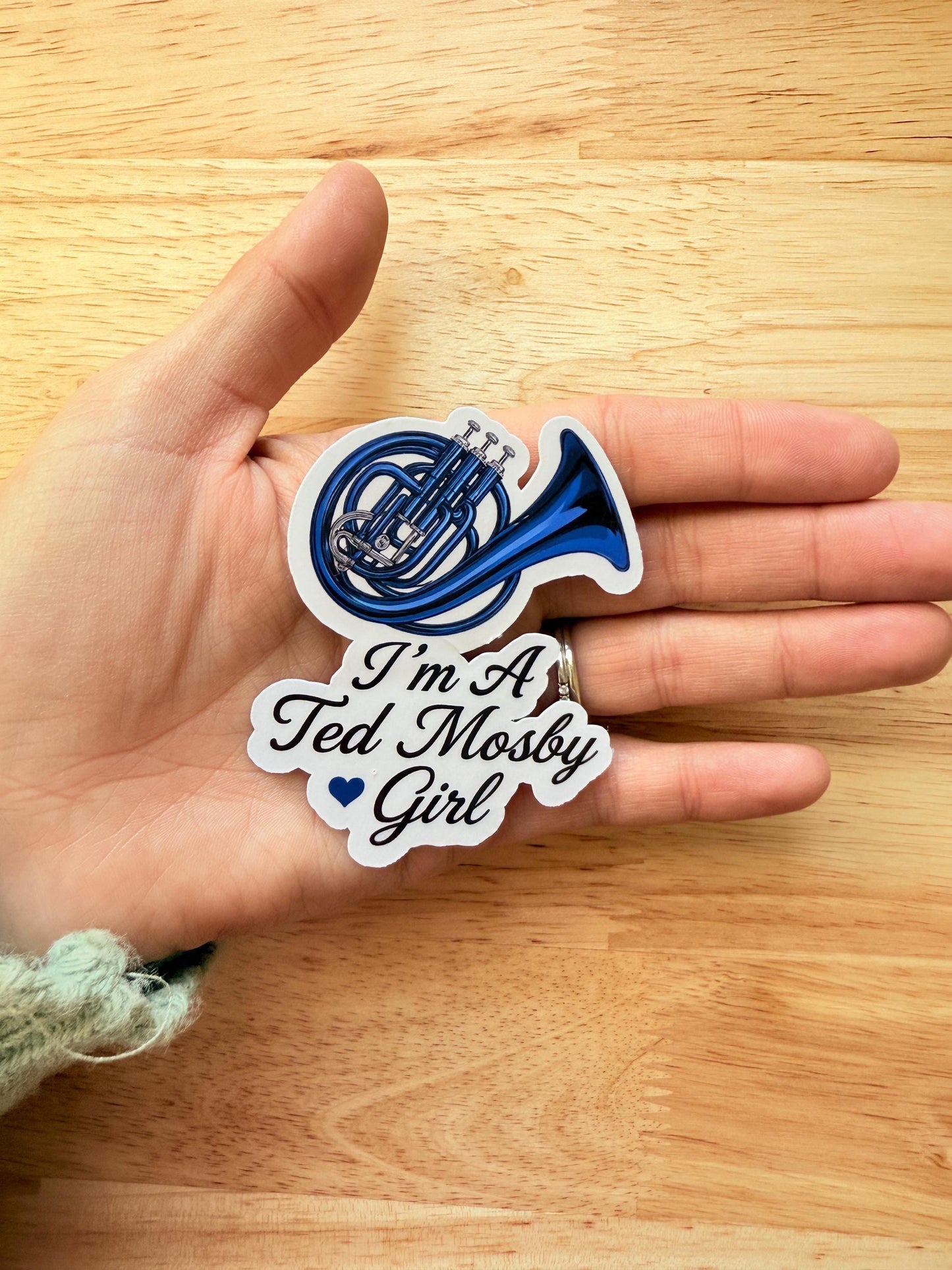 HIMYM Sticker: Blue French Horn or Yellow Umbrella - Ted Mosby Girl Vinyl Decal __etsy:6809999956