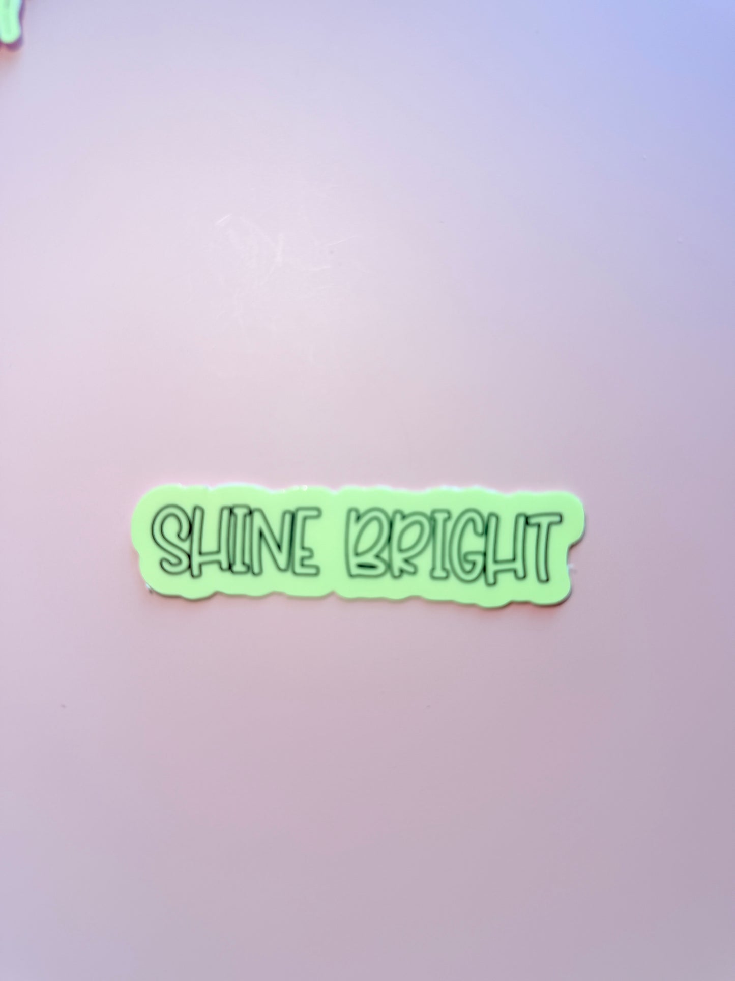 Glow in the Dark "SHINE BRIGHT" Motivational Quote Sticker | Positive Affirmation Luminous Vinyl Decal | Self-Love Inspirational Laptop Water Bottle Sticker | 3.3-inch - The Sticker Era