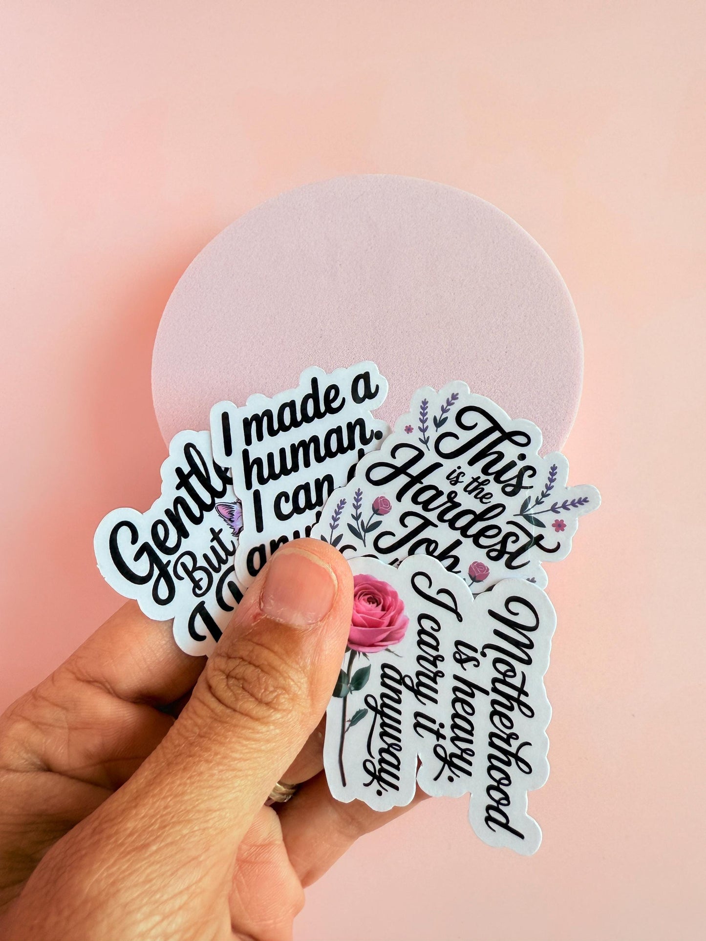 Motherhood Quote Sticker Set: Inspirational Mom Life Vinyl Decals __etsy:6970555023