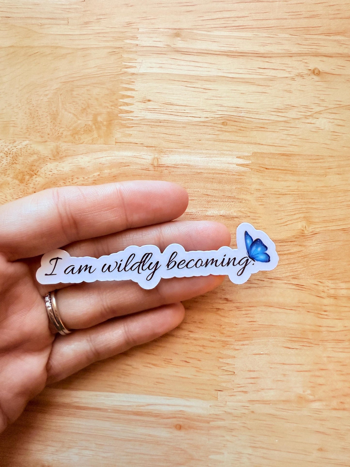 Inspirational Vinyl Sticker – "I Am Vitally Becoming" Motivational Decal for Journals - The Sticker Era