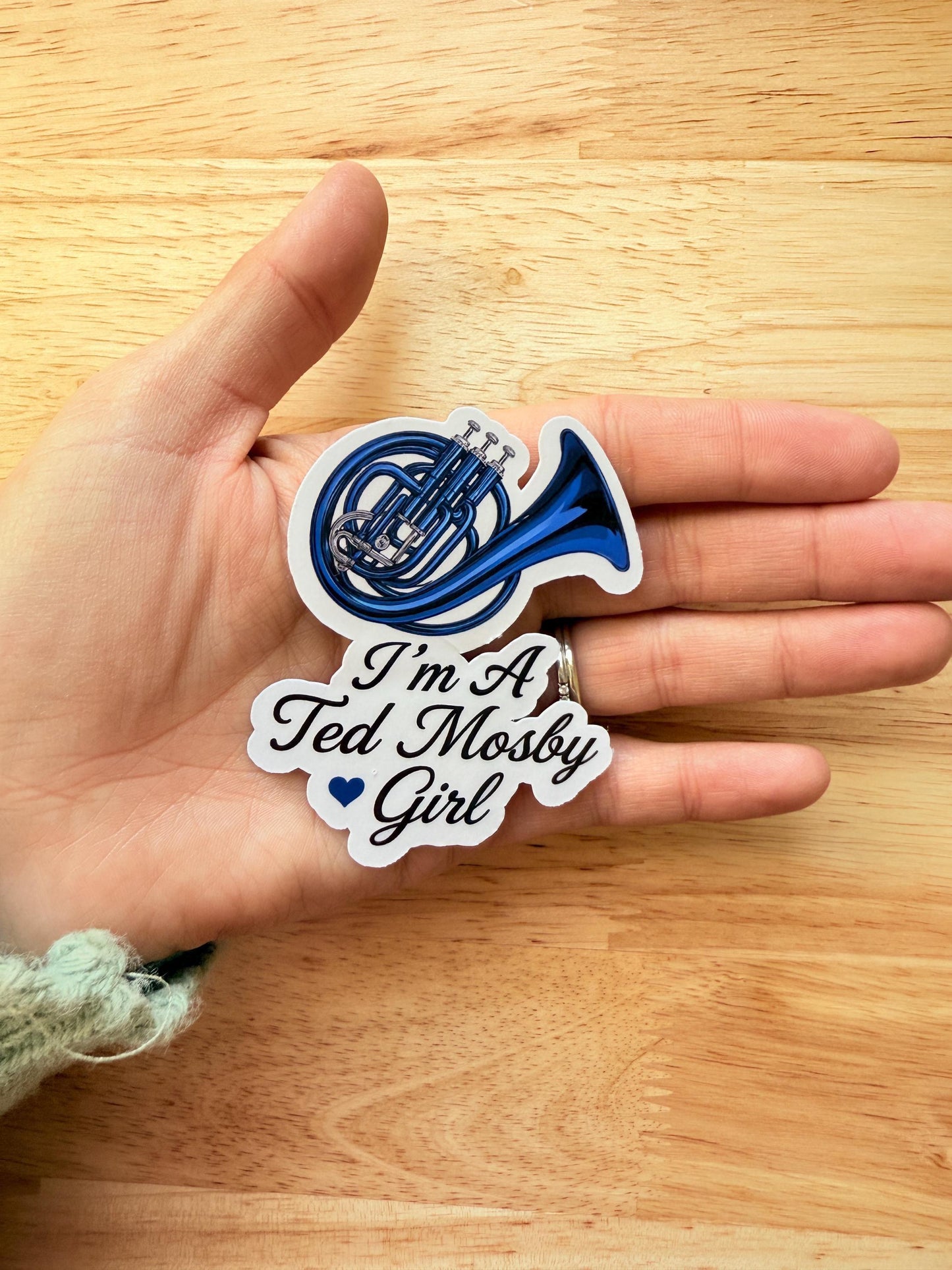 I'm a Ted Mosby Girl" Sticker | HIMYM Blue French Horn & Yellow Umbrella Vinyl Decal | How I Met Your Mother Romantic Sitcom Fan Gift | Legendary Love TV Show Accessory - The Sticker Era