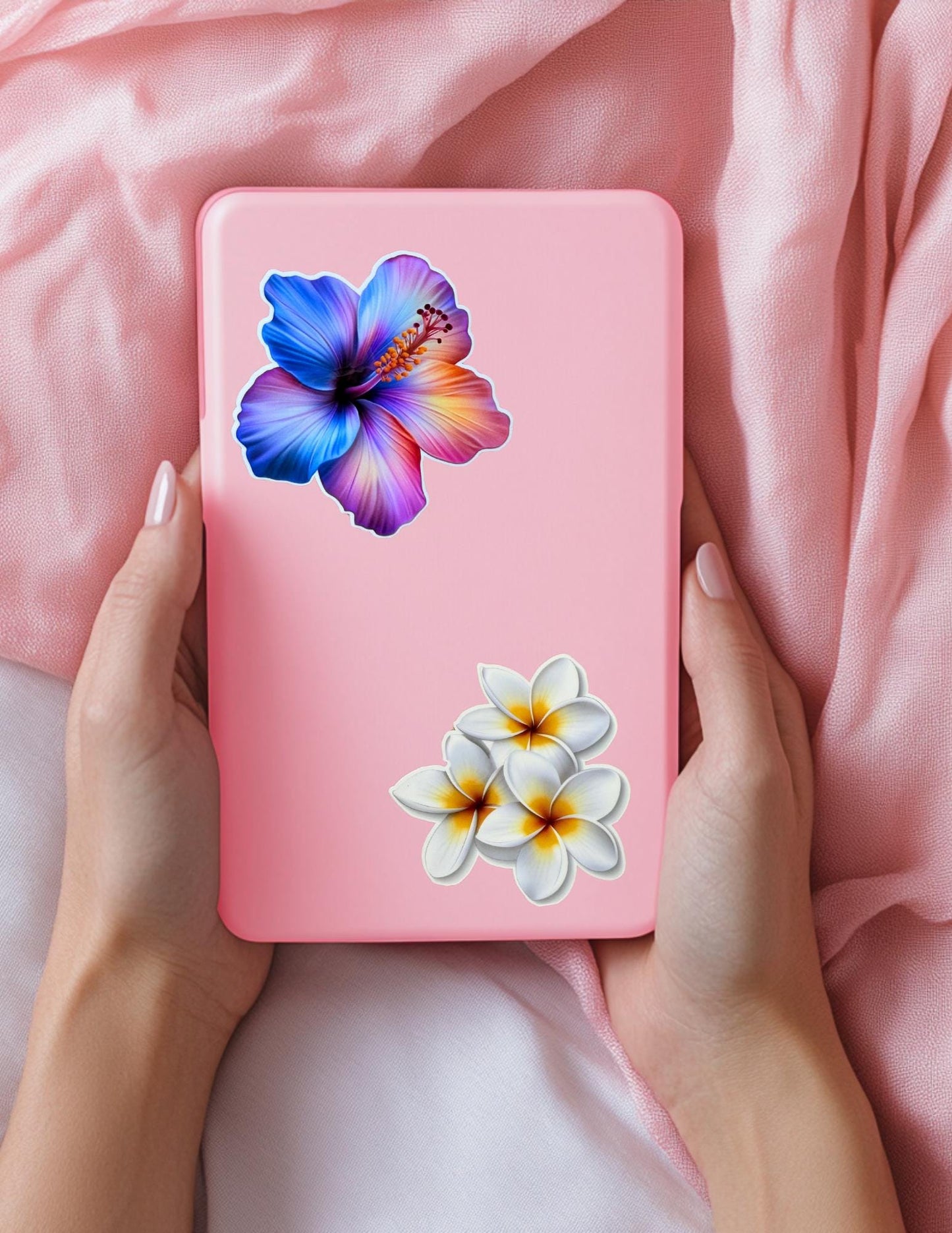 Tropical Plumeria Flower Sticker – Watercolor Vinyl Decal for Journals, Laptops & Planners - The Sticker Era