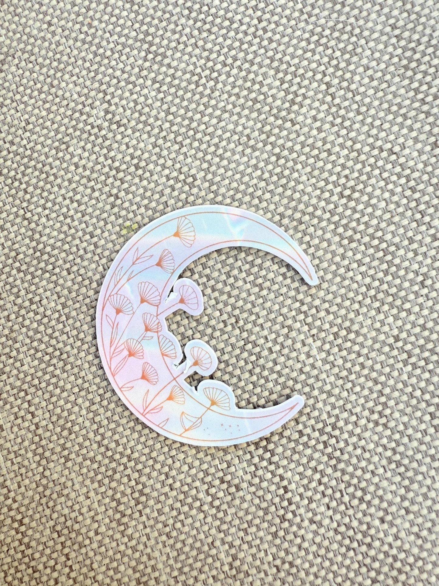 Holographic Moons Sticker – Celestial Vinyl Decal with Moon Phases for Journals, Laptops & Planners - The Sticker Era