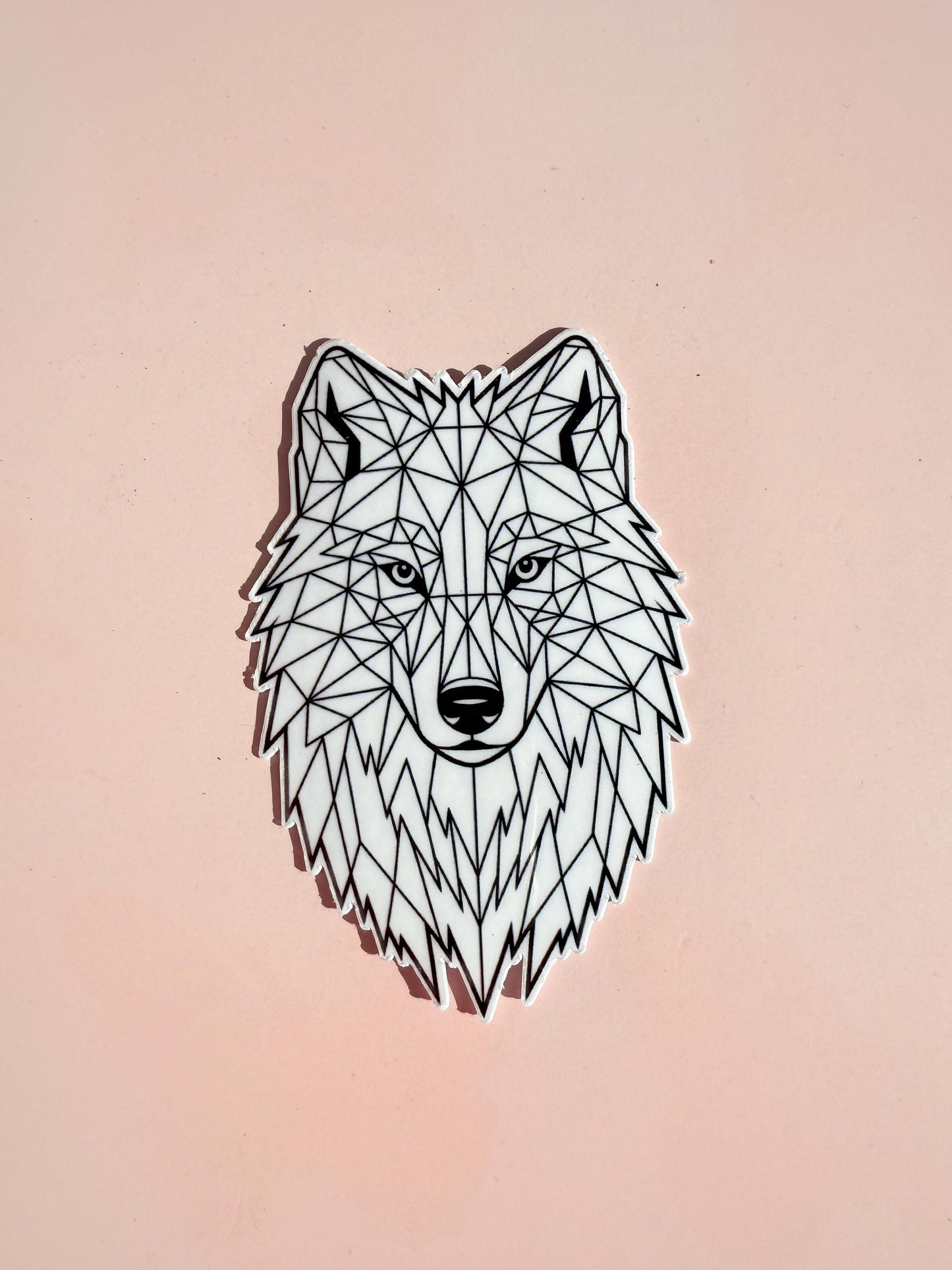 Geometric Wolf Vinyl Sticker - 2.75" Low Poly Wolf Decal - Minimalist Animal Art - Laptop Water Bottle Journal Aesthetic Sticker -Wolf Gift - The Sticker Era