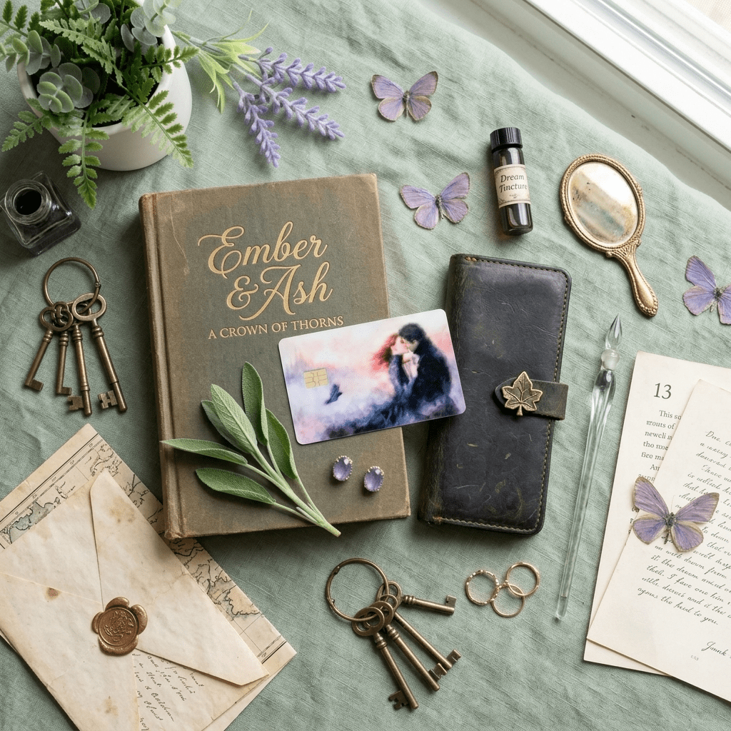 Romantasy Couple Card Skin – Dark Romance Debit Card Cover – Sticker Era by The Sticker Era