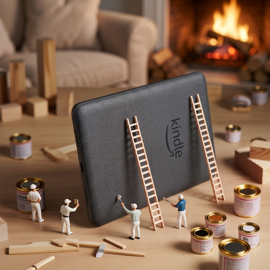 the back of a kindle getting ready to be decorated.