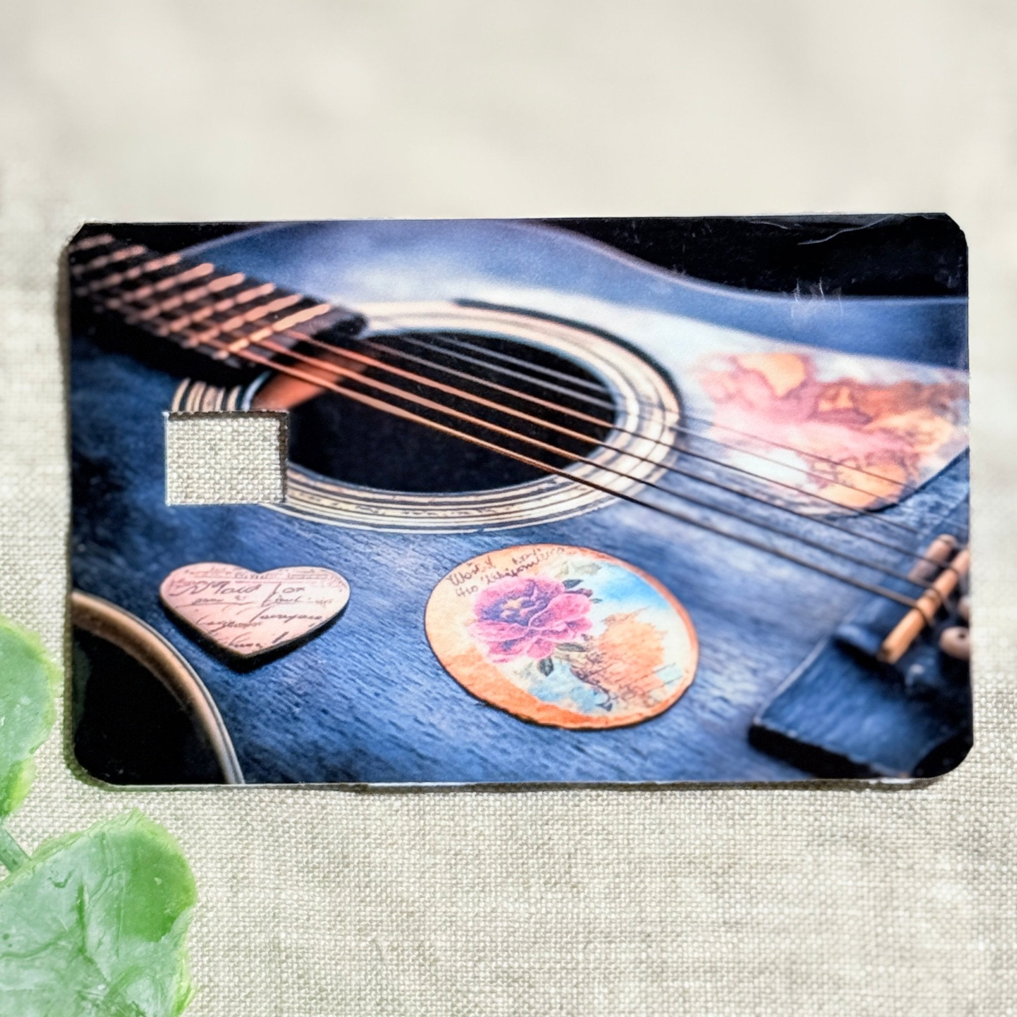 Acoustic Guitar Rose Card Skin by The Sticker Era