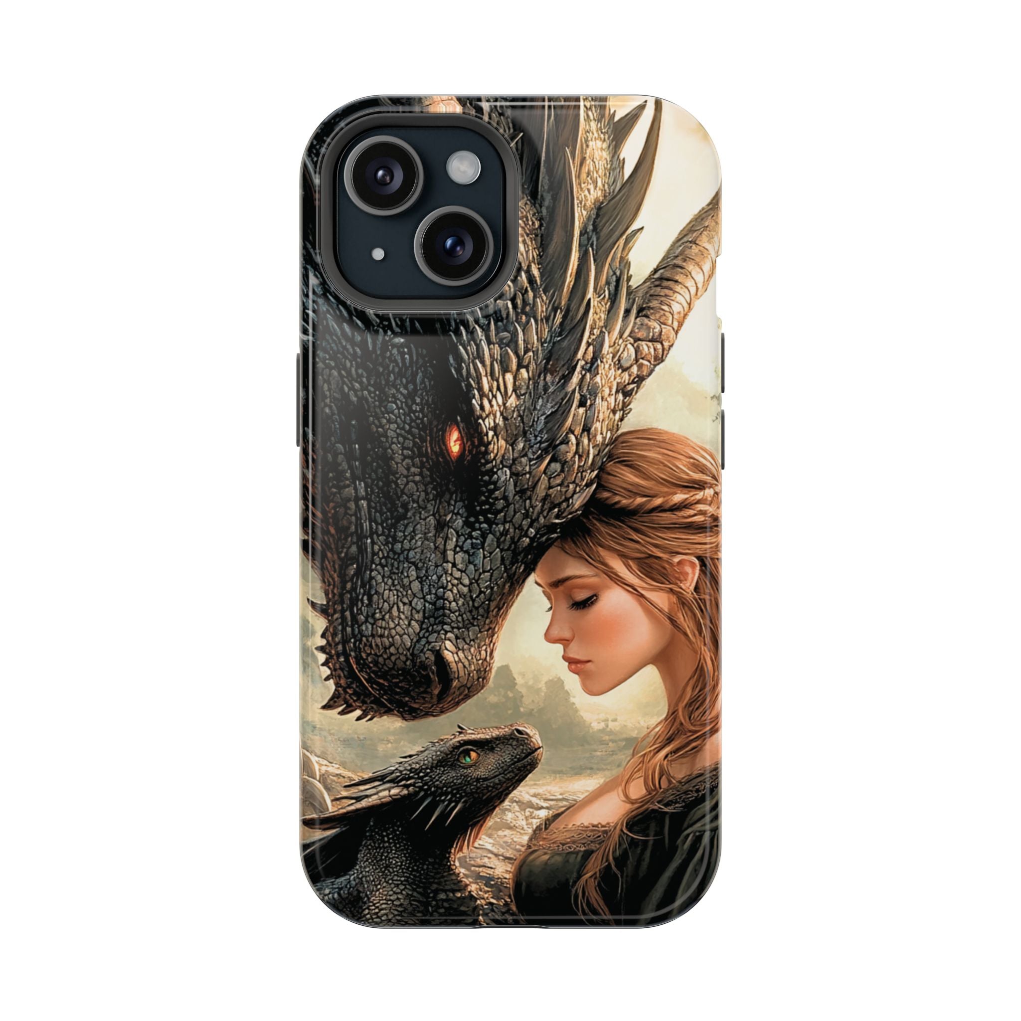 Dragon Romantasy Phone Case – MagSafe Compatible Tough Case, Bookish Fantasy Reader Gift for iPhone & Galaxy by The Sticker Era