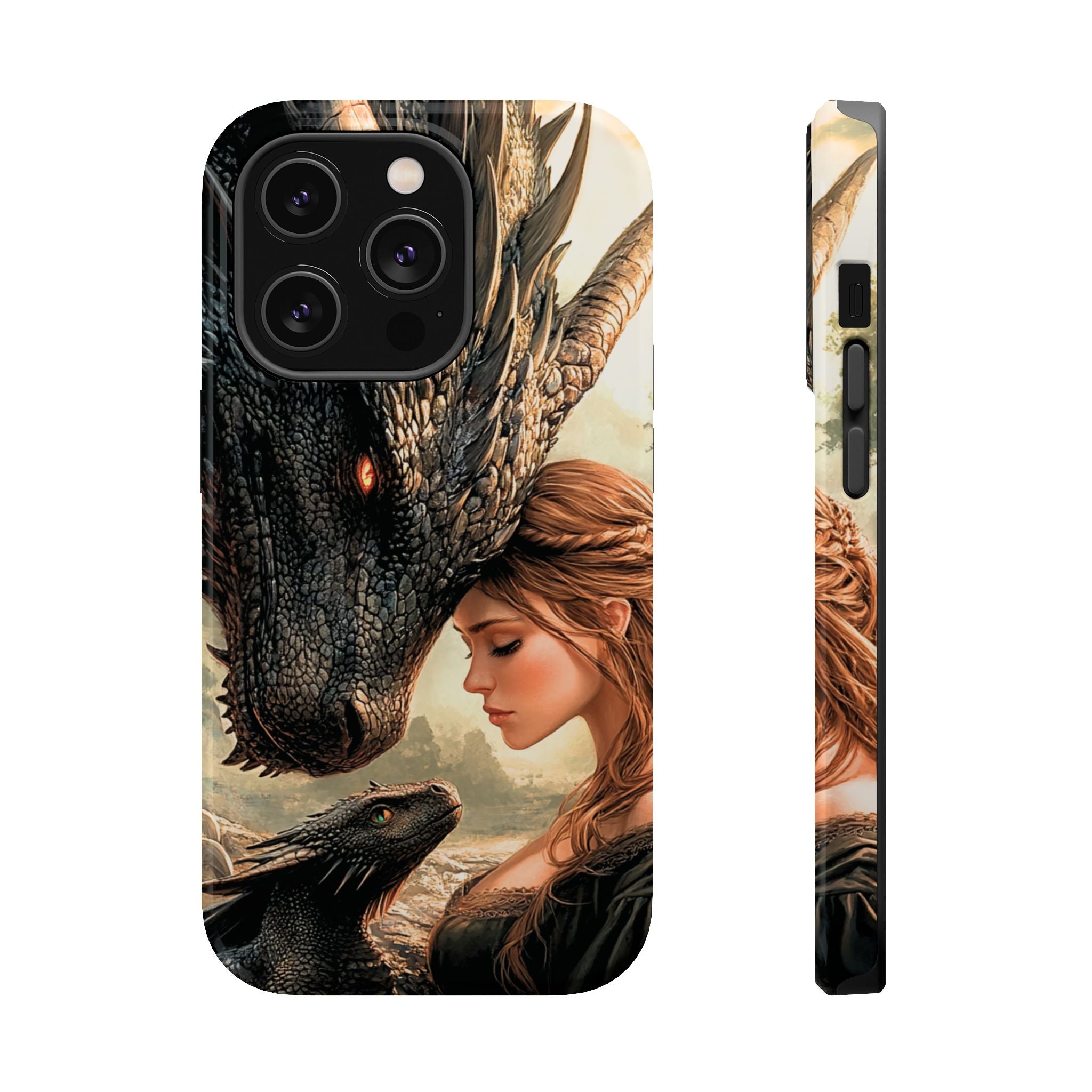 Dragon Romantasy Phone Case – MagSafe Compatible Tough Case, Bookish Fantasy Reader Gift for iPhone & Galaxy by The Sticker Era