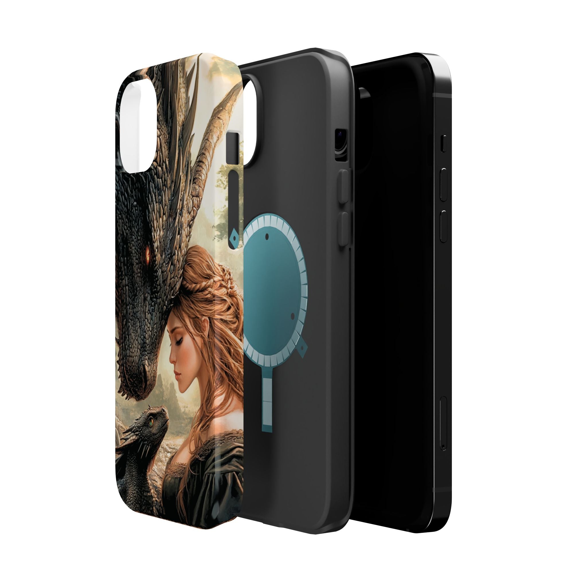 Dragon Romantasy Phone Case – MagSafe Compatible Tough Case, Bookish Fantasy Reader Gift for iPhone & Galaxy by The Sticker Era