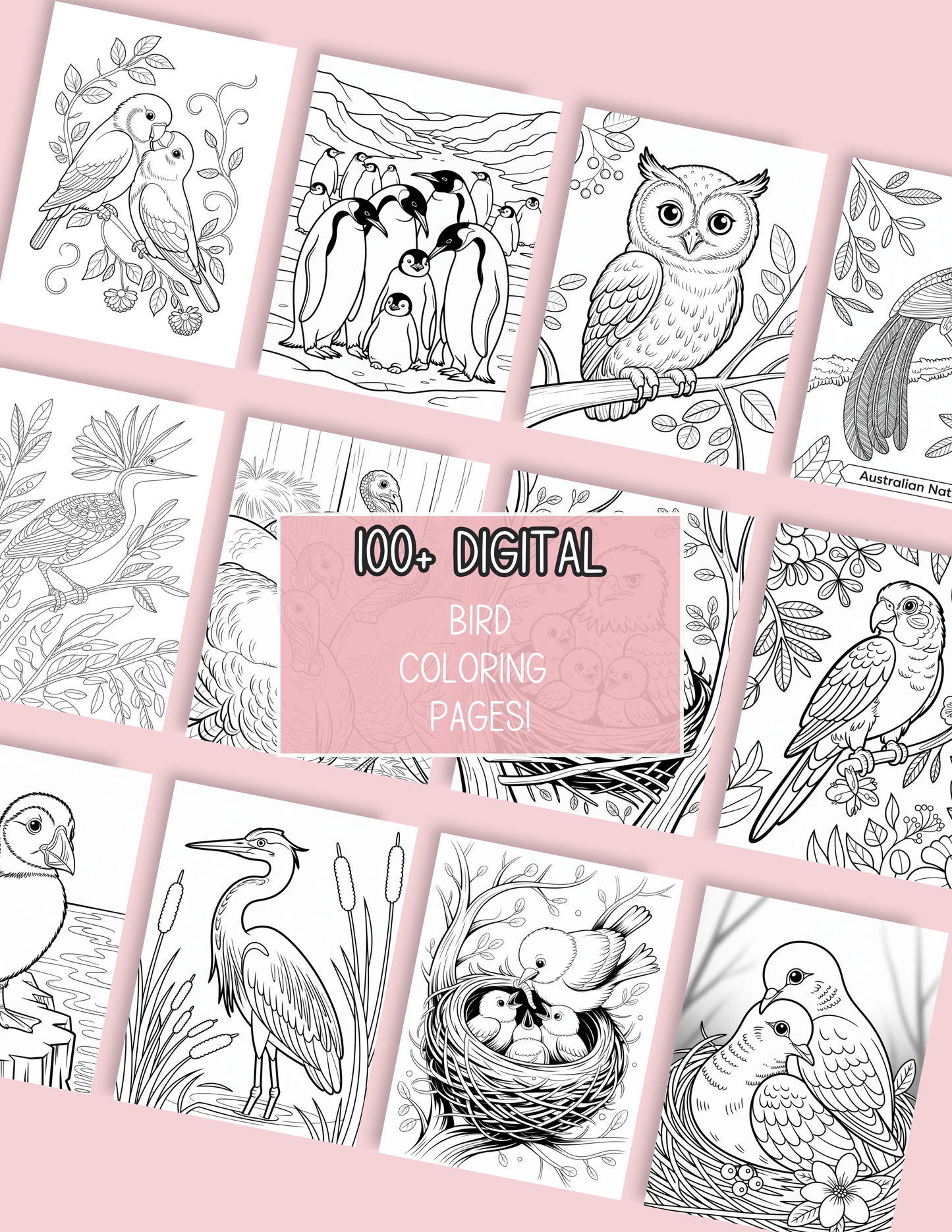 Printable [theme, e.g., nature-inspired] coloring page digital file. High-quality art designed to bring light and creativity into your daily routine, curated by Alex at The Sticker Era.
