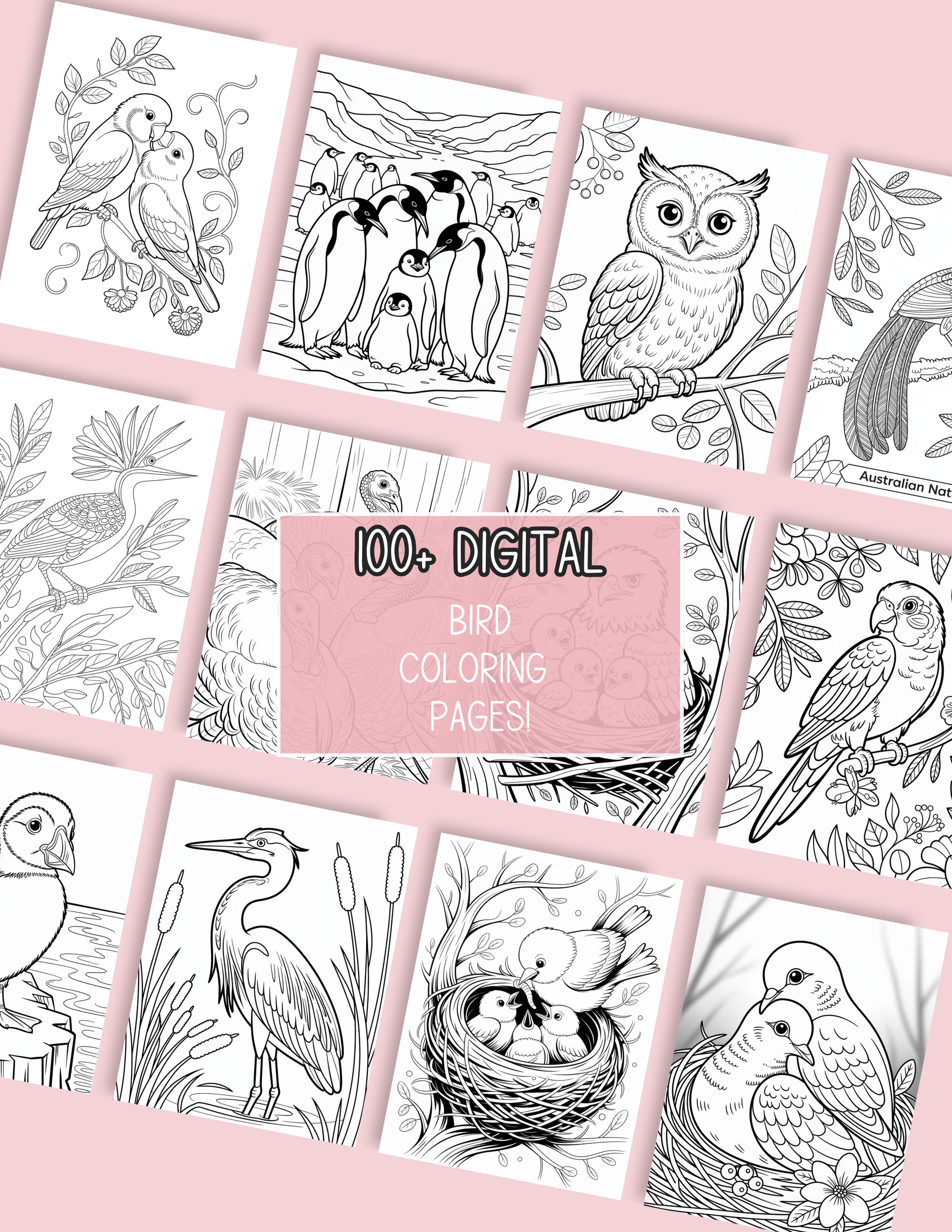 Printable [theme, e.g., nature-inspired] coloring page digital file. High-quality art designed to bring light and creativity into your daily routine, curated by Alex at The Sticker Era.
