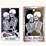 Till Death Tarot Sticker Set | Gothic Skeleton Couple Dark Romance Vinyl Decals by The Sticker Era