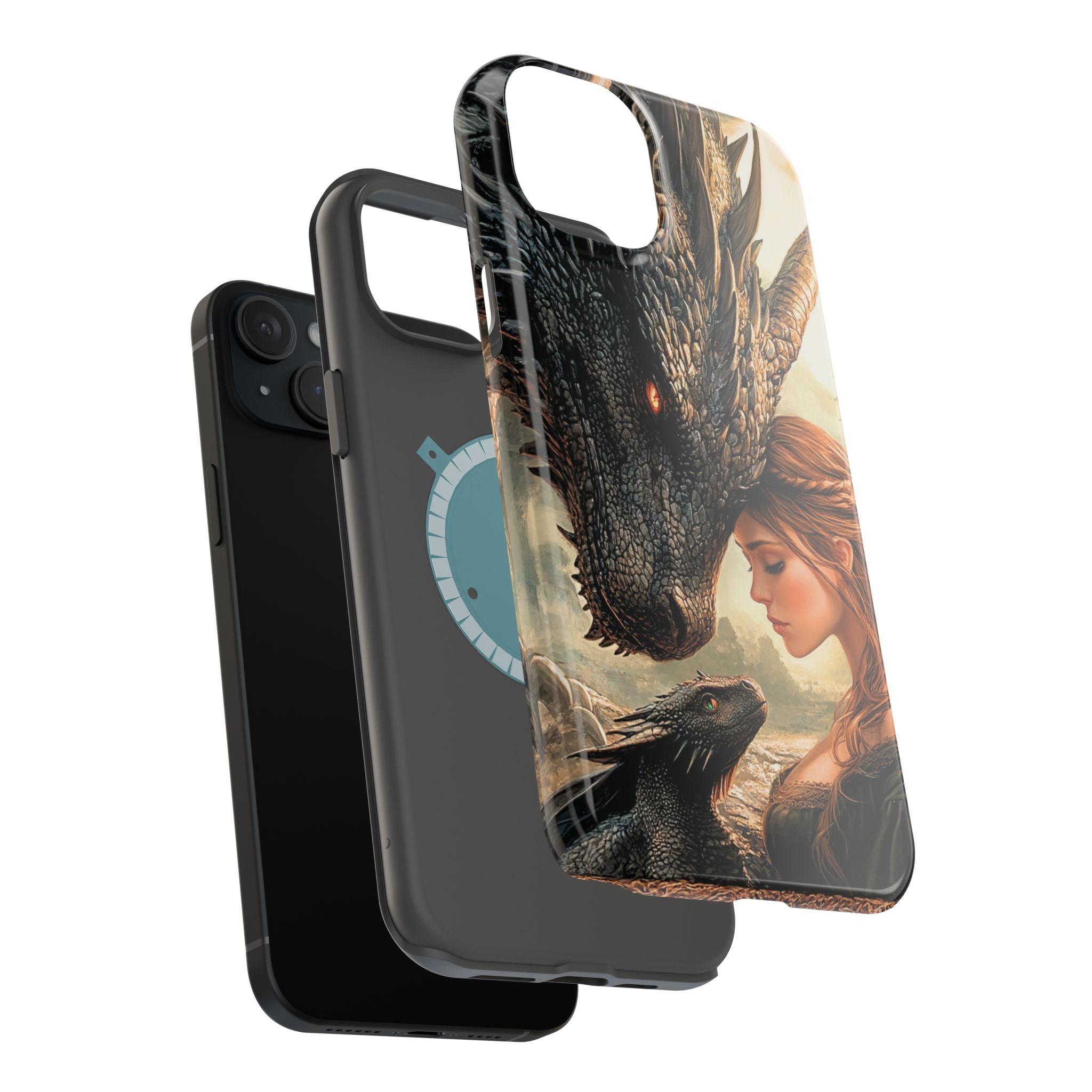 Dragon Romantasy Phone Case – MagSafe Compatible Tough Case, Bookish Fantasy Reader Gift for iPhone & Galaxy by The Sticker Era