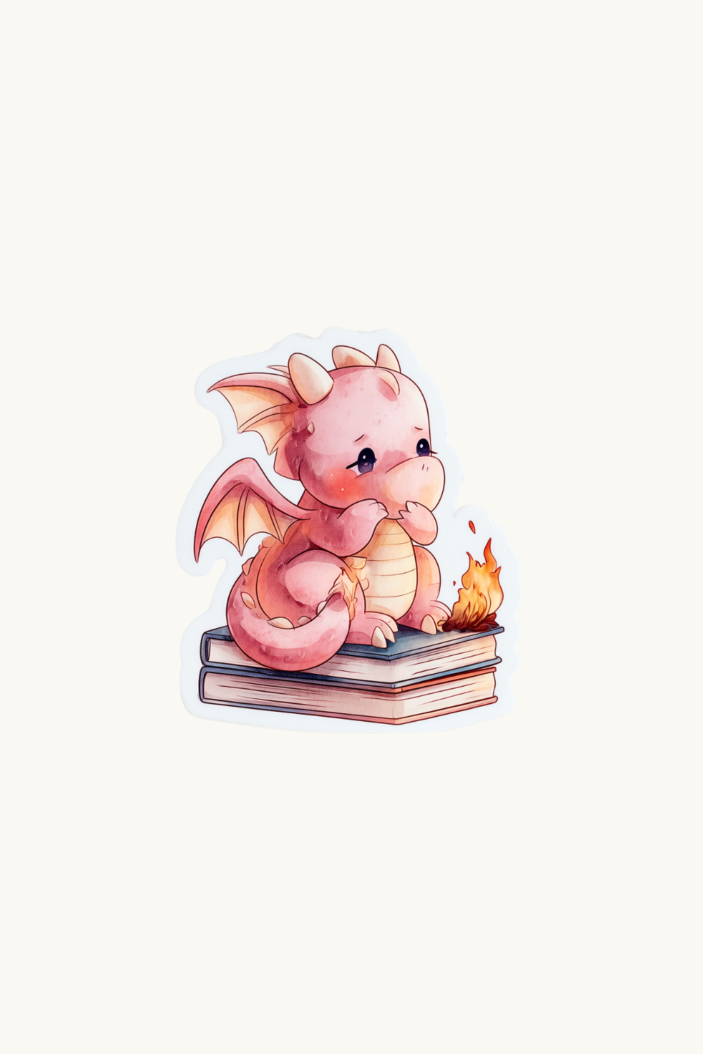 Pink Dragon Sticker | Kawaii Bookish Fantasy Vinyl Decal