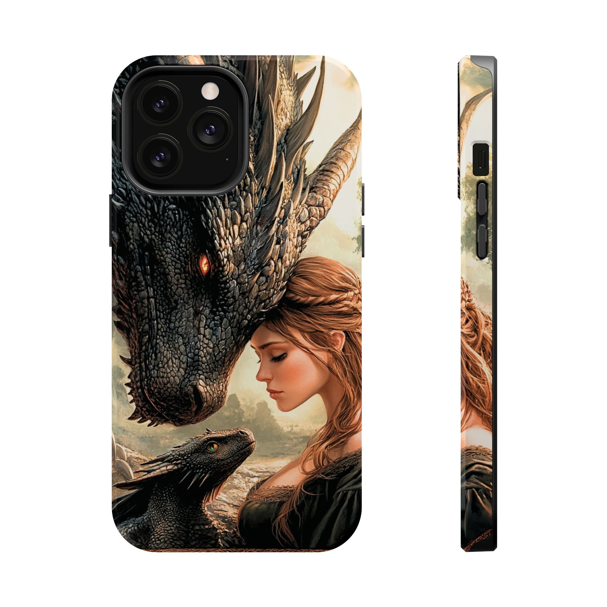 Dragon Romantasy Phone Case – MagSafe Compatible Tough Case, Bookish Fantasy Reader Gift for iPhone & Galaxy by The Sticker Era
