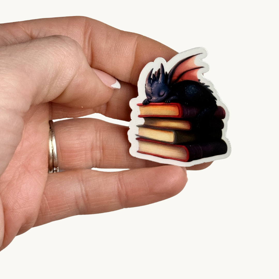 Fantasy Book Dragon Sticker – Vinyl Decal