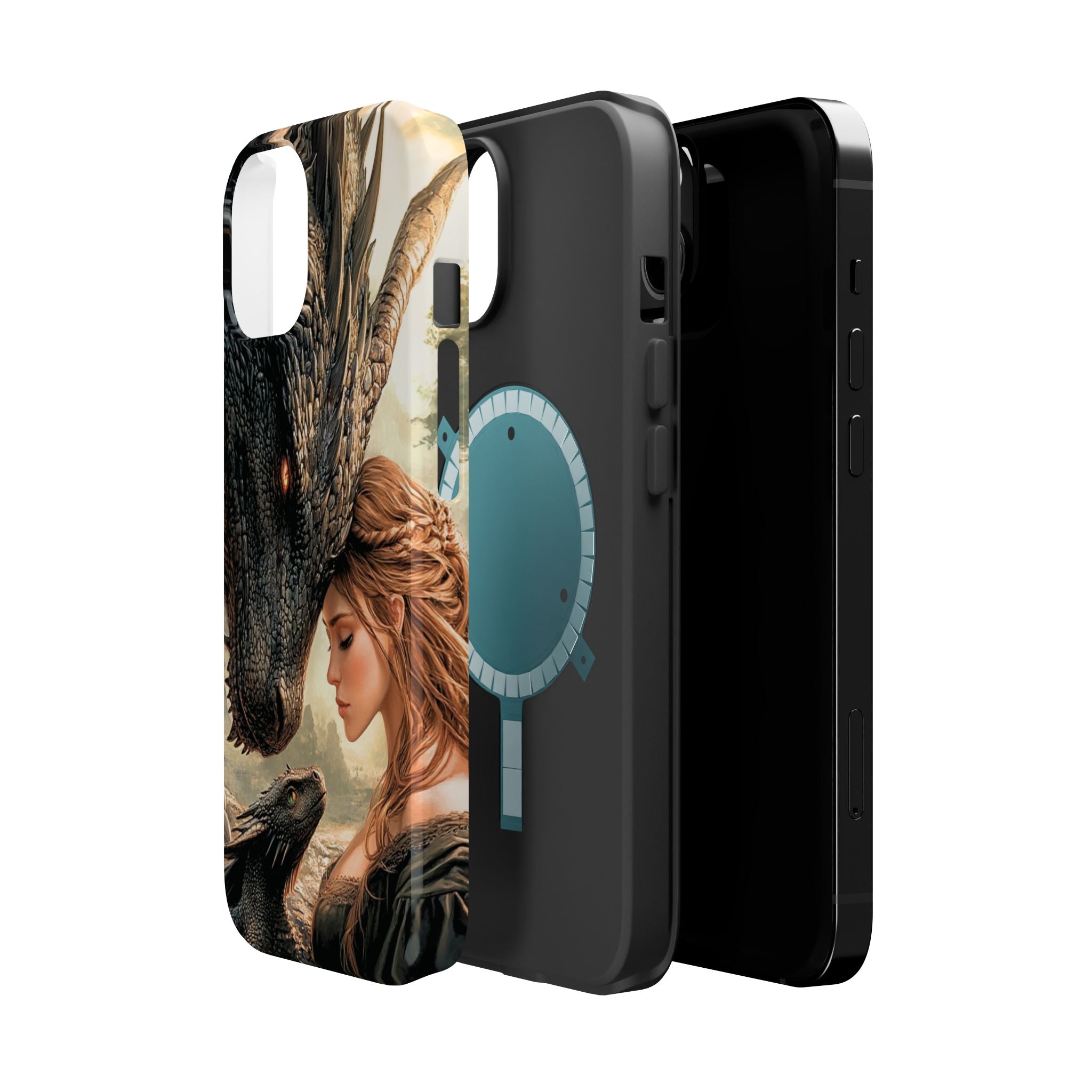 Dragon Romantasy Phone Case – MagSafe Compatible Tough Case, Bookish Fantasy Reader Gift for iPhone & Galaxy by The Sticker Era