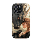 Dragon Romantasy Phone Case – MagSafe Compatible Tough Case, Bookish Fantasy Reader Gift for iPhone & Galaxy by The Sticker Era