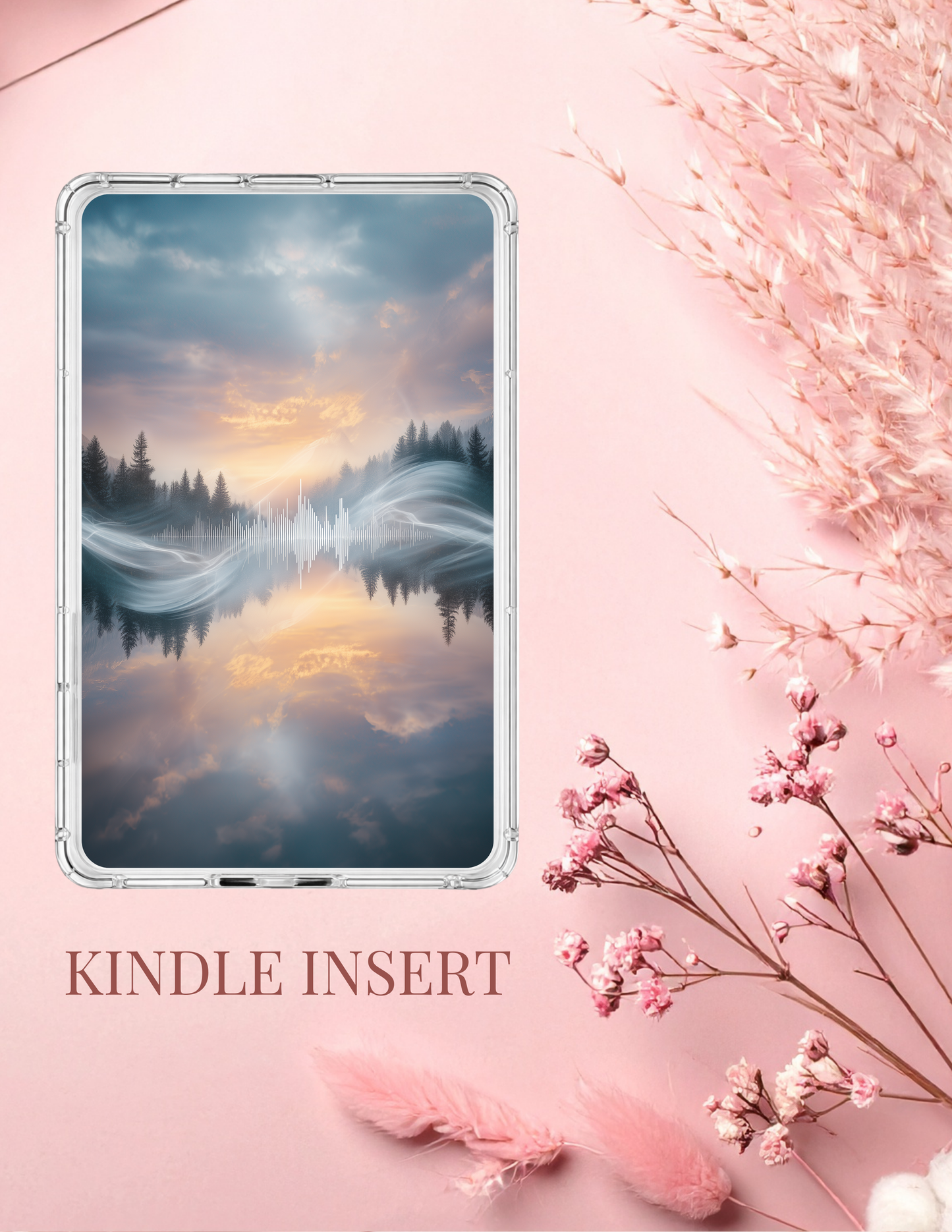 Aesthetic Kindle Inserts Bundle (Set of 2) | Cozy Clear Case Decor