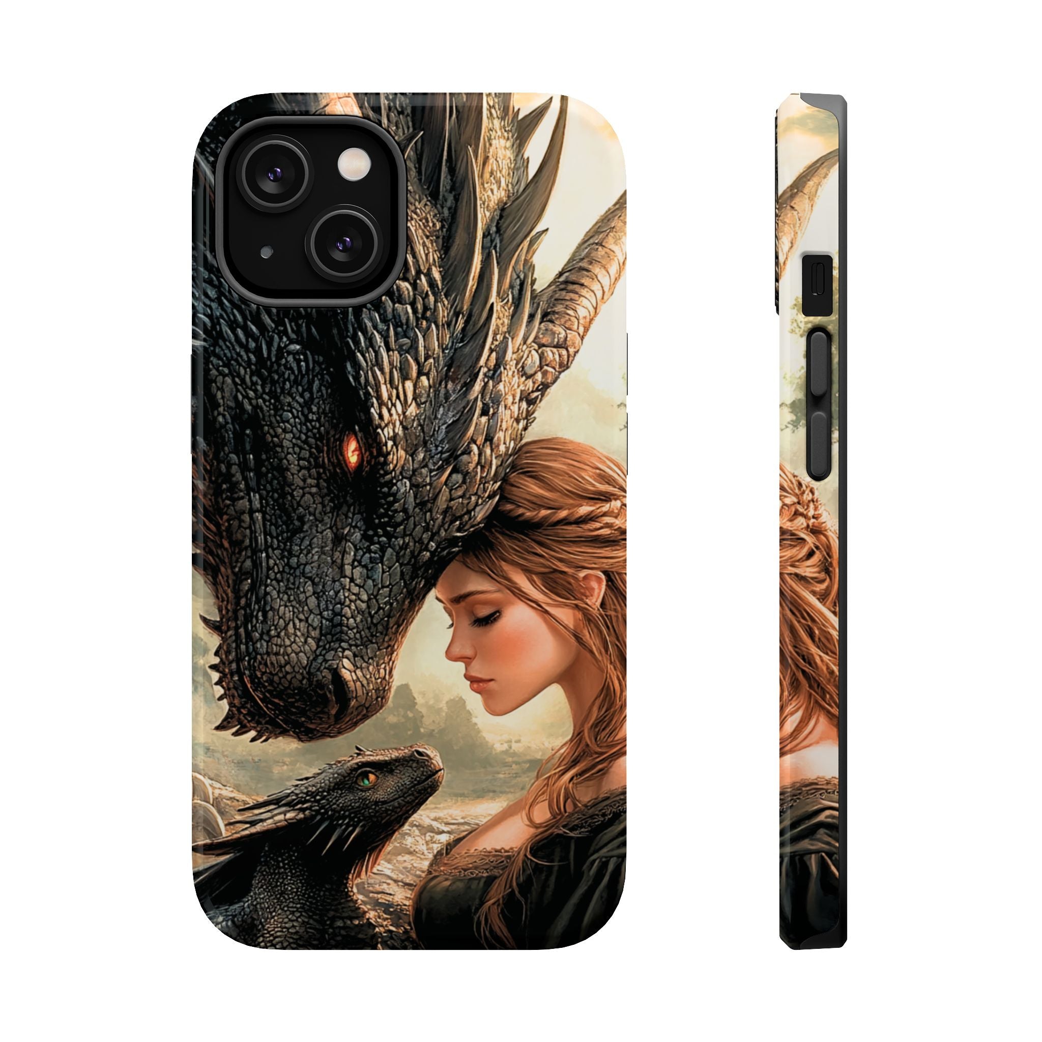 Dragon Romantasy Phone Case – MagSafe Compatible Tough Case, Bookish Fantasy Reader Gift for iPhone & Galaxy by The Sticker Era
