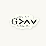 God Is Greater Sticker | Christian Faith Vinyl Decal for Bibles & Laptops by The Sticker Era