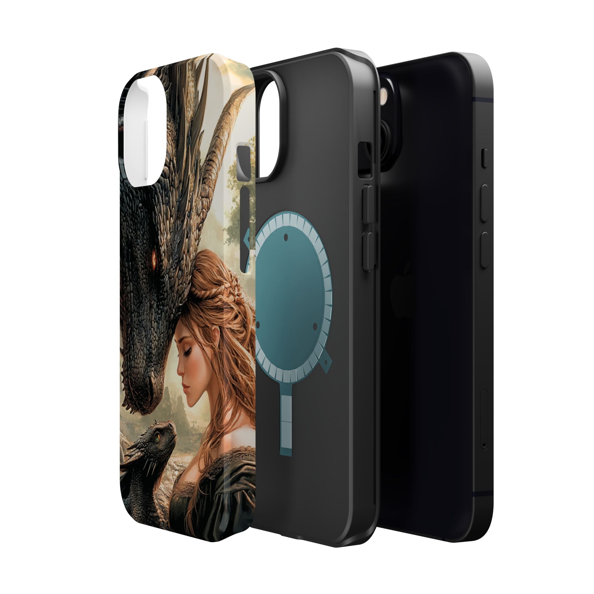 Dragon Romantasy Phone Case – MagSafe Compatible Tough Case, Bookish Fantasy Reader Gift for iPhone & Galaxy by The Sticker Era