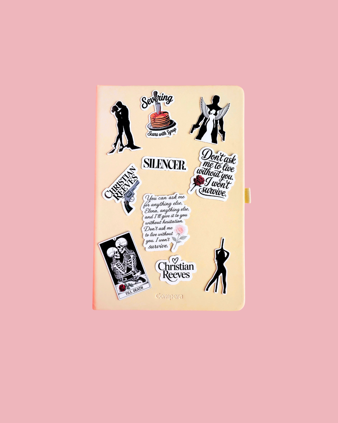 Under Your Scars Sticker Pack | Christian Reeves The Silencer Dark Romance Vinyl Decal Bundle | 19-Piece BookTok Unhinged Obsession Merch | Ariel Anderson Fan Gift - The Sticker Era