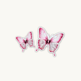 Pink Butterfly Vintage Text Sticker | Bookish Aesthetic Vinyl Decal by The Sticker Era