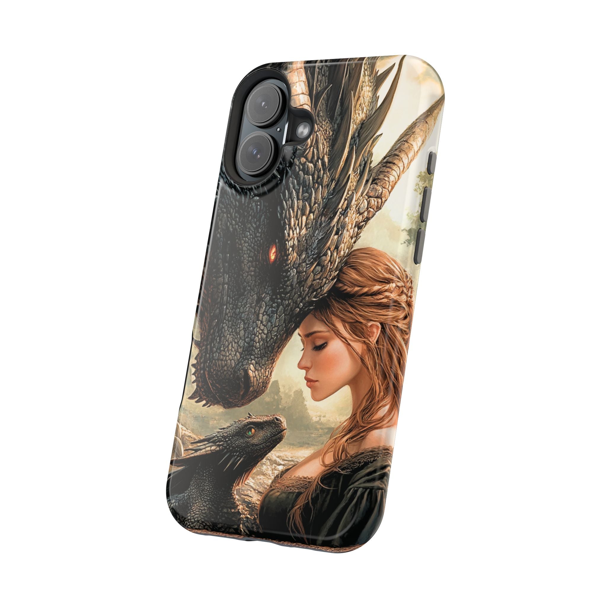 Dragon Romantasy Phone Case – MagSafe Compatible Tough Case, Bookish Fantasy Reader Gift for iPhone & Galaxy by The Sticker Era
