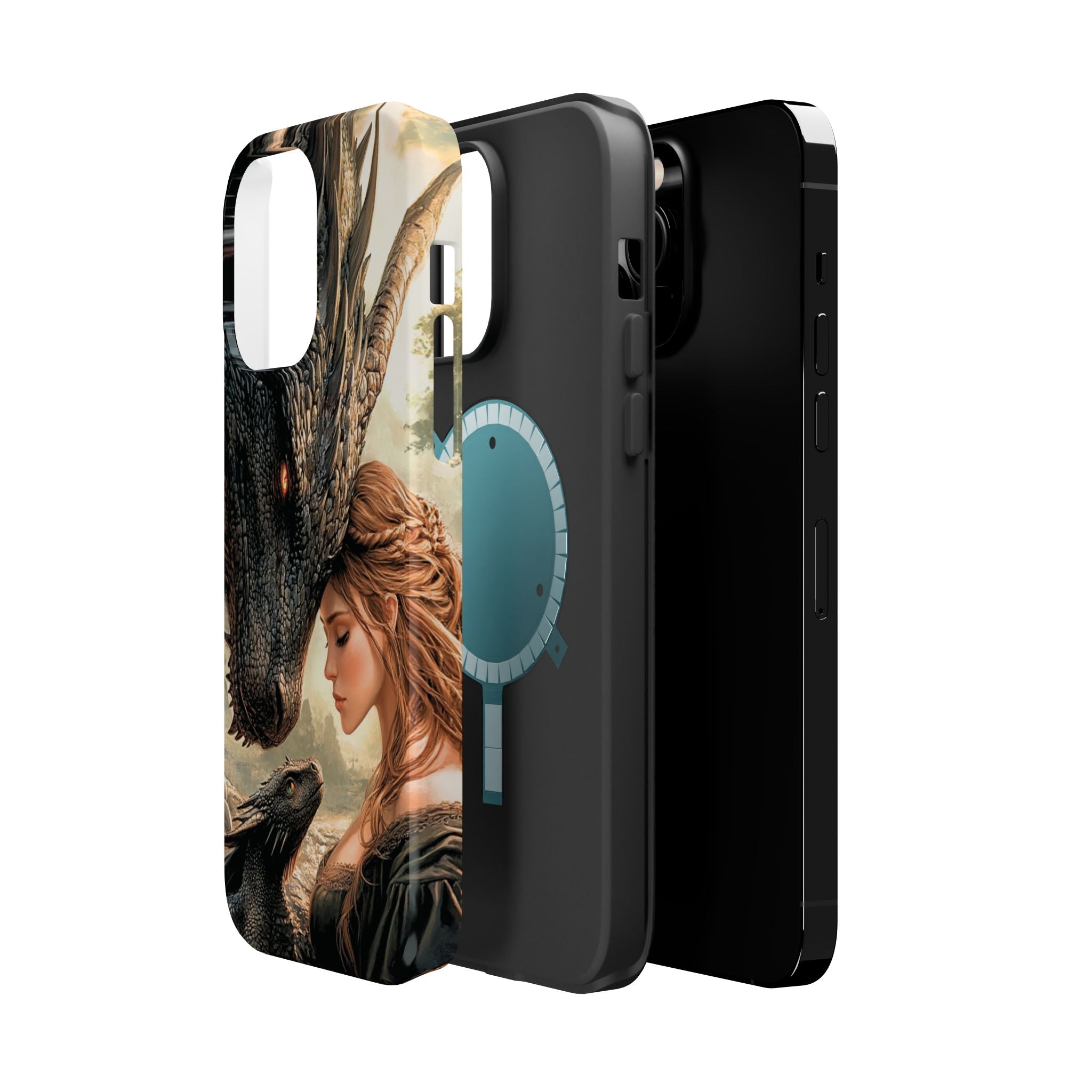 Dragon Romantasy Phone Case – MagSafe Compatible Tough Case, Bookish Fantasy Reader Gift for iPhone & Galaxy by The Sticker Era