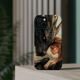 Dragon Romantasy Phone Case – MagSafe Compatible Tough Case, Bookish Fantasy Reader Gift for iPhone & Galaxy by The Sticker Era