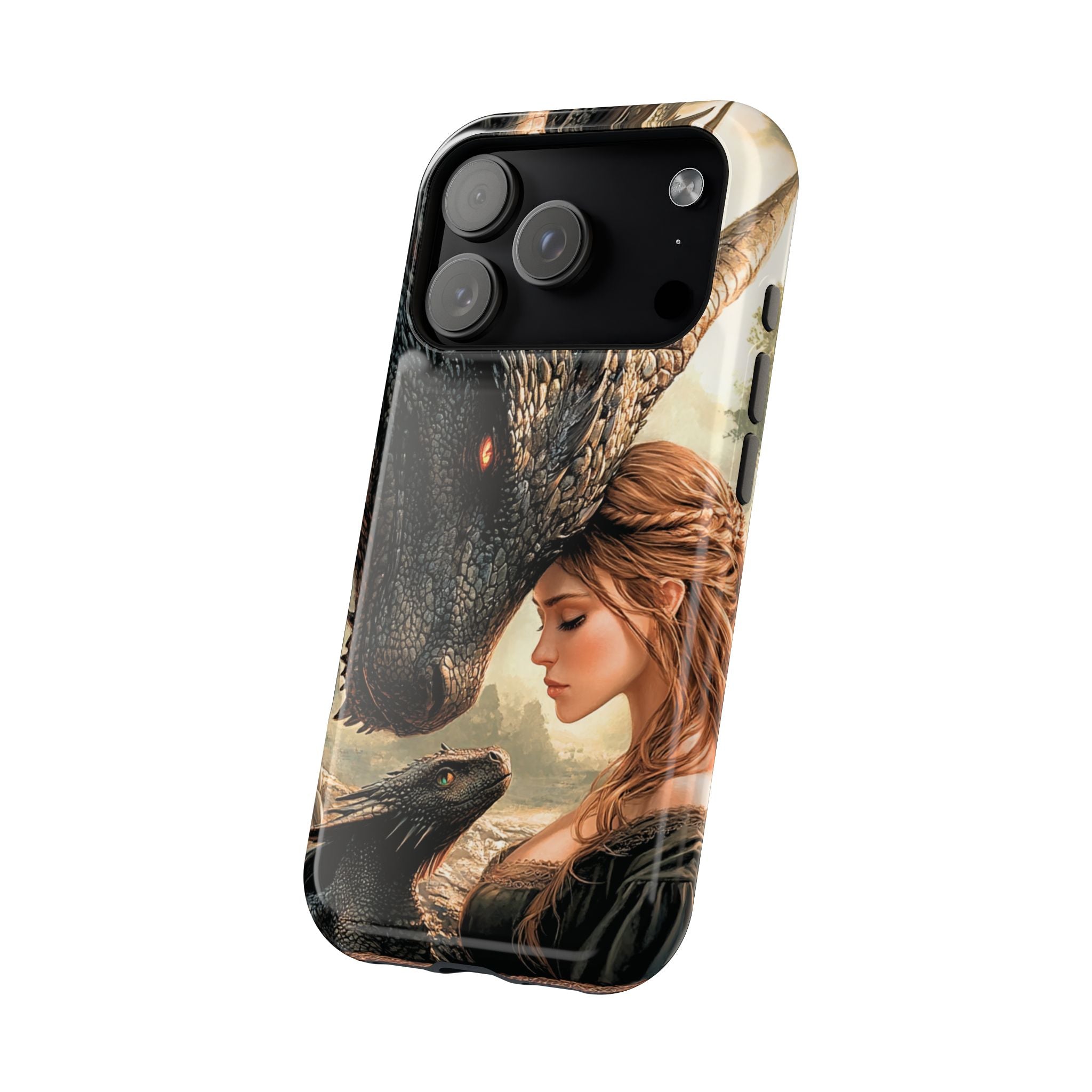 Dragon Romantasy Phone Case – MagSafe Compatible Tough Case, Bookish Fantasy Reader Gift for iPhone & Galaxy by The Sticker Era