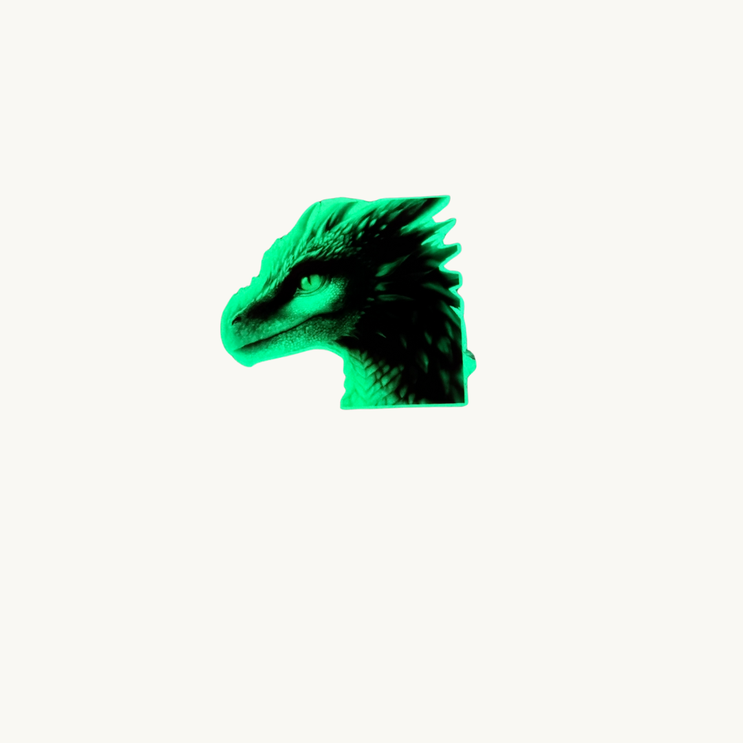 Glow-in-the-Dark Dragon Sticker Pack | Set of 3 Neon Fantasy Vinyl Decals