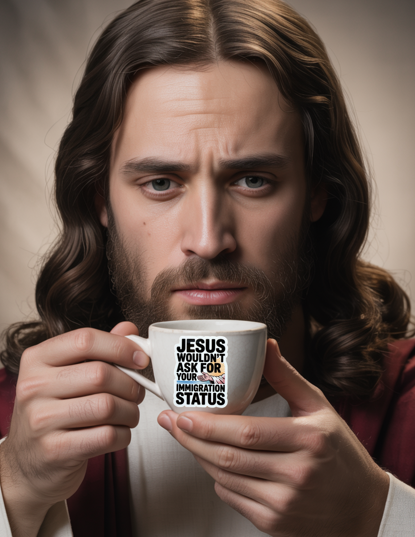 Jesus Wouldn't Ask Your Immigration Status Sticker | Inclusive Christian Vinyl Decal | Faith-Based Social Justice Gift | Compassion Immigration Reform Sticker - The Sticker Era