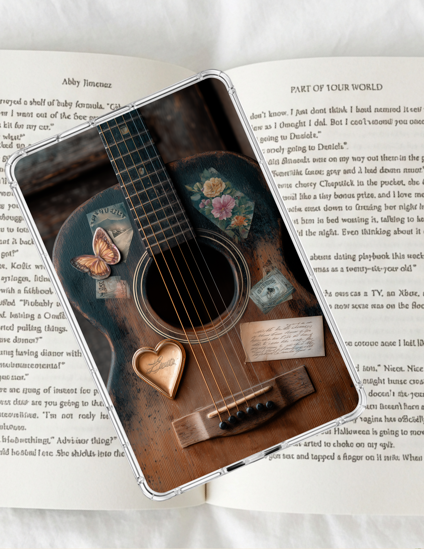 Vintage Guitar Kindle Inserts Bundle (Set of 2) | Indie Acoustic Decor