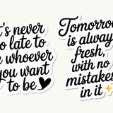 Self-Growth Motivational Sticker Set | Positive Affirmation Vinyl Decals by The Sticker Era