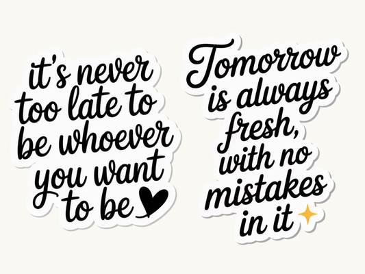 Self-Growth Motivational Sticker Set | Positive Affirmation Vinyl Decals