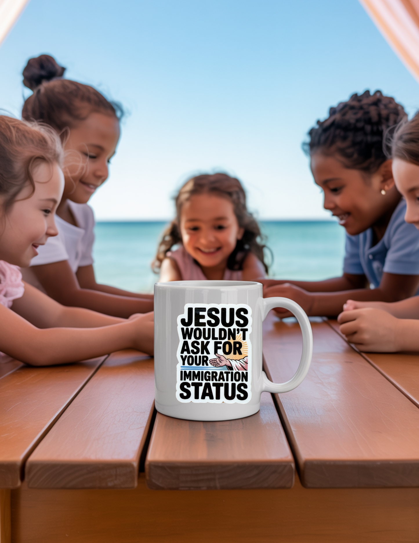 Jesus Wouldn't Ask Your Immigration Status Sticker | Inclusive Christian Vinyl Decal | Faith-Based Social Justice Gift | Compassion Immigration Reform Sticker - The Sticker Era