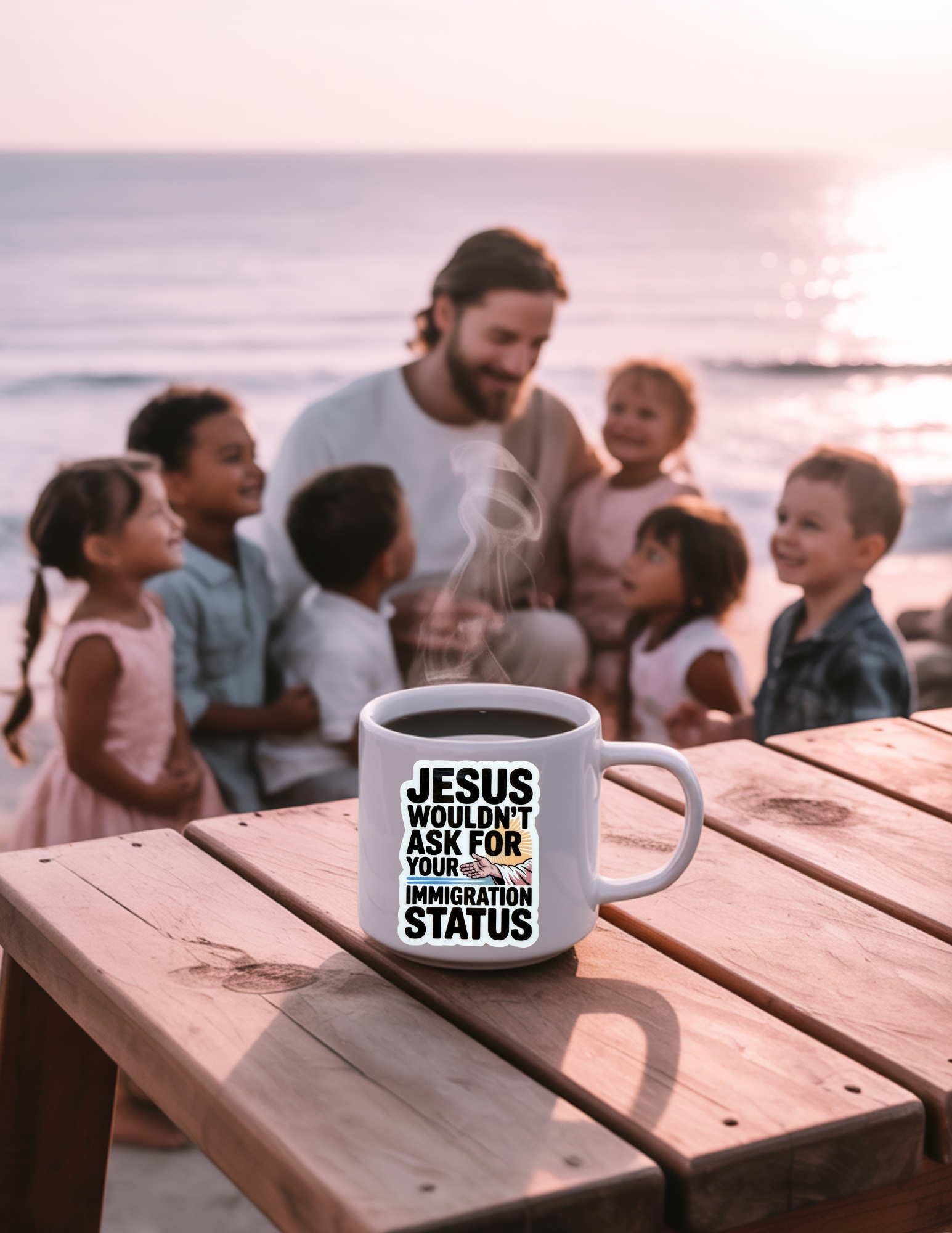 Jesus Wouldn't Ask Your Immigration Status Sticker | Inclusive Christian Vinyl Decal | Faith-Based Social Justice Gift | Compassion Immigration Reform Sticker - The Sticker Era
