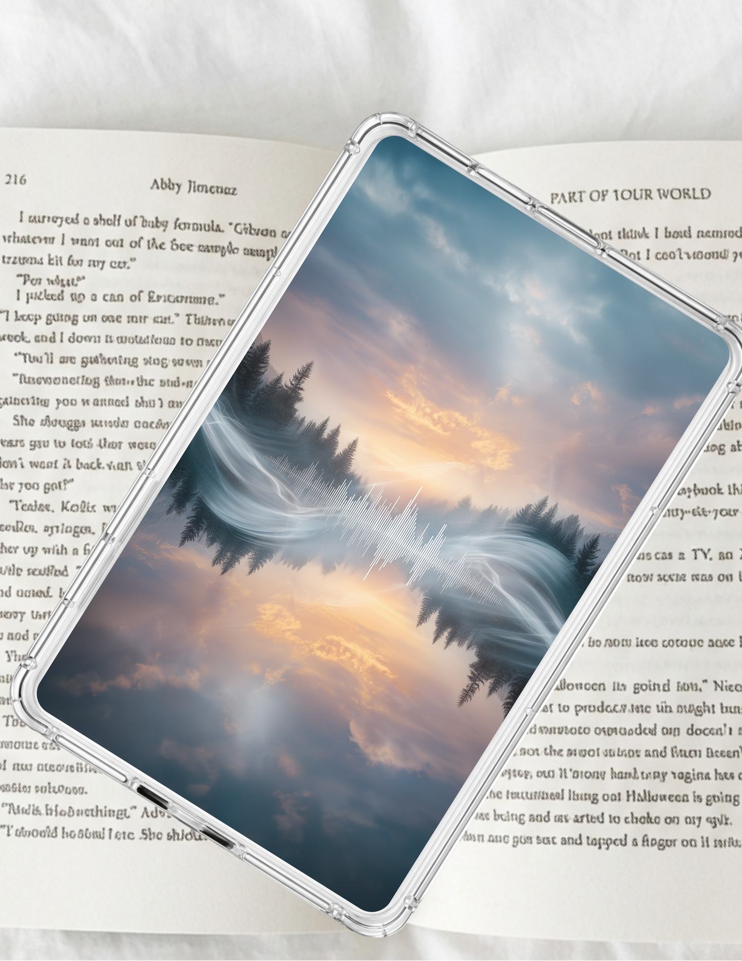 Kindle Paperwhite clear case with aesthetic insert bundle bookish tech decor