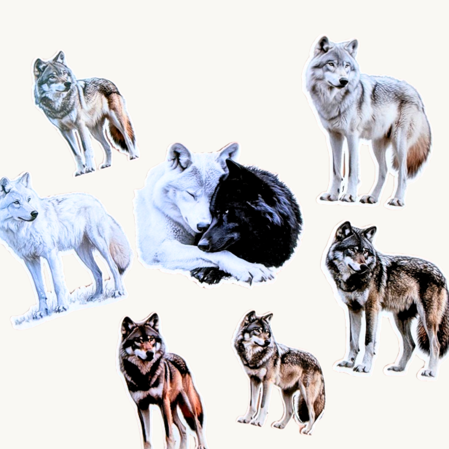 Wolf Sticker Pack | Realistic Wolf Art Vinyl Decals