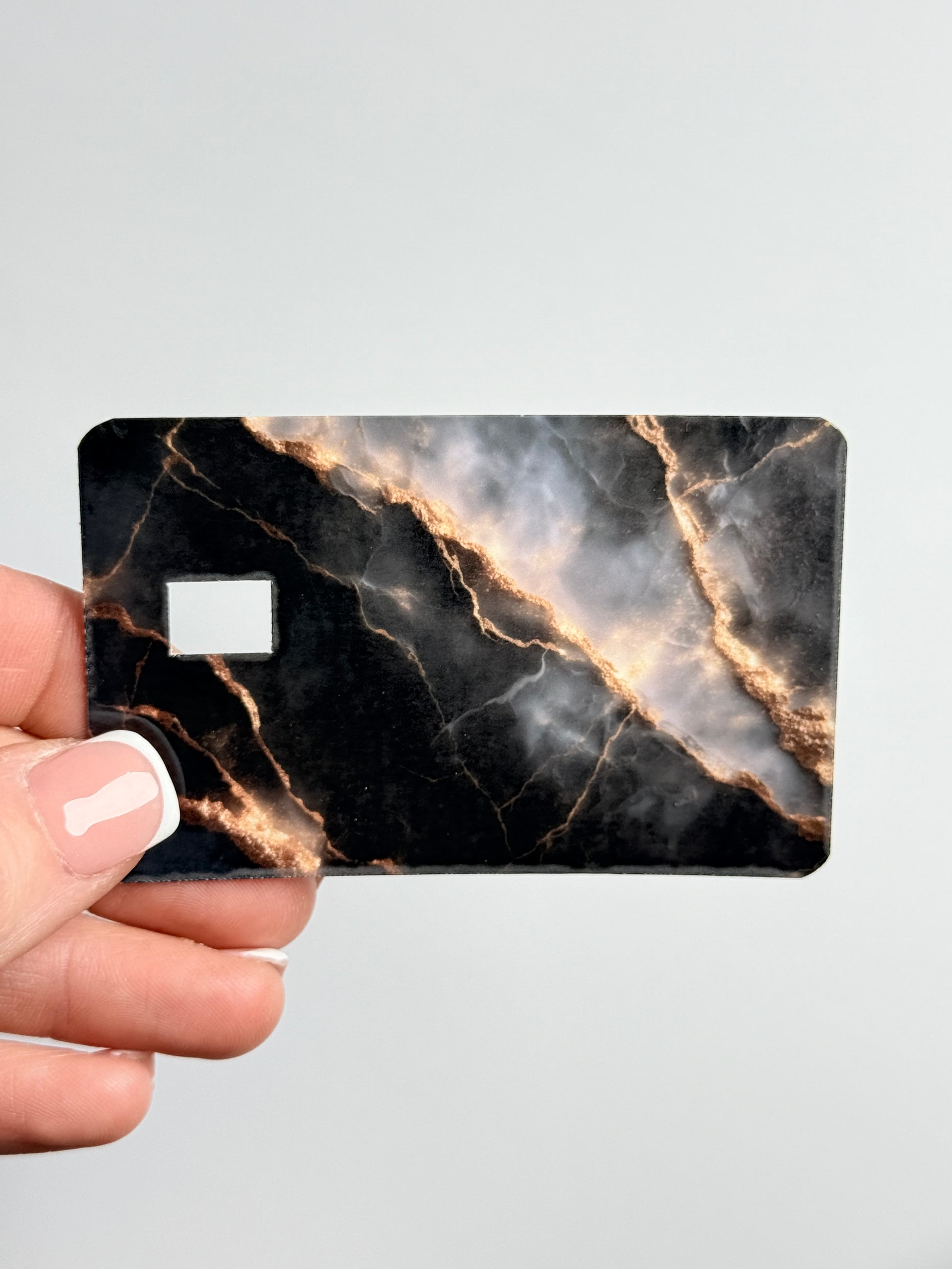 Trendy gift for her, chic black and gold card decoration sticker.