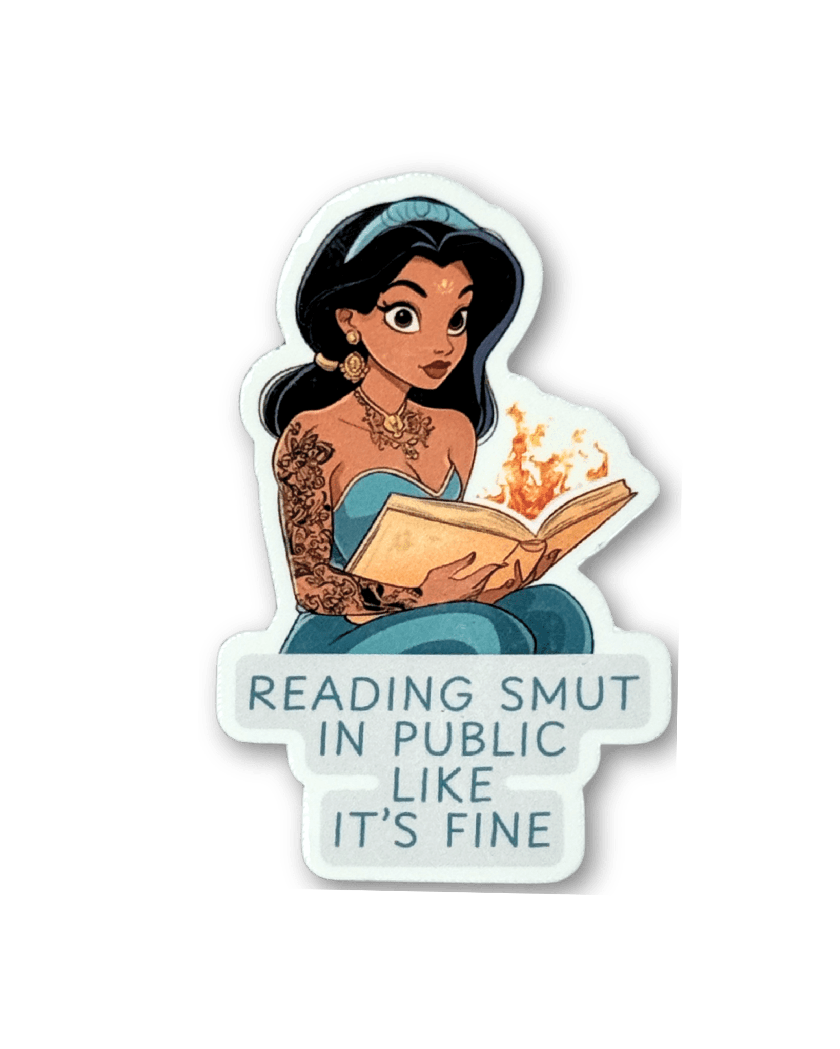 Tattooed Princess Sticker Bundle | 7 Fantasy Reading Stickers by The Sticker Era
