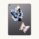 Rainbow Butterfly Sticker | Vibrant Brush Stroke Wings Vinyl Decal by The Sticker Era